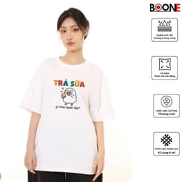 Áo thun Unisex Nam Nữ in hình TRÀ SỮA gì chưa người đẹp, chất cotton 100% - BOONE - BNE00173 2
