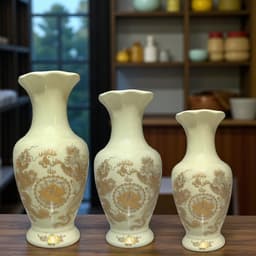 [TRỌN BỘ] Bộ đồ thờ gia tiên gốm sứ men vàng RỒNG VIỆT,đồ thờ Bát Tràng họa tiết rồng phượng cao cấp 9