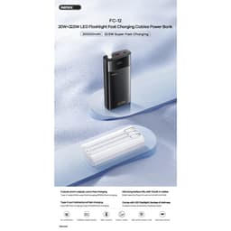 Pin dự phòng sạc nhanh 22.5W Remax FC-12 20.000mah và 2.1A REMAX RPP-686 20.000mah 2