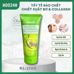 Kem Tẩy Tế Bào Chết Chiết Xuất Bơ HOO24H Làm Sạch Sâu Bụi Bẩn, Giữ Ẩm, Ngừa Lão Hoá 170ml 1