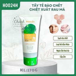 Kem Tẩy Tế Bào Chết Chiết Xuất Rau Má HOO24H Làm Sạch Da Chết, Giảm Nhờn, Thoáng Lỗ Chân Lông 170ml 1