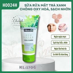 Sữa Rửa Mặt Chiết Xuất Trà Xanh HOO24H Làm Sạch Da, Giảm Nhờn, Ngừa Mụn, Chống Lão Hoá 170ml 1