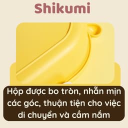 Hộp cơm trưa văn phòng Little Bee 1000ml Hộp cơm con ong dễ thương Shikumi 3