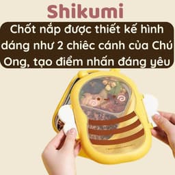 Hộp cơm trưa văn phòng Little Bee 1000ml Hộp cơm con ong dễ thương Shikumi 7