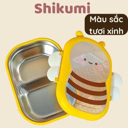 Hộp cơm trưa văn phòng Little Bee 1000ml Hộp cơm con ong dễ thương Shikumi 2