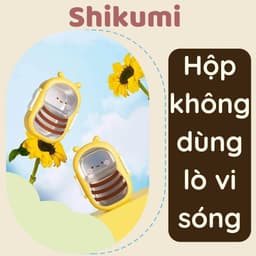 Hộp cơm trưa văn phòng Little Bee 1000ml Hộp cơm con ong dễ thương Shikumi 9