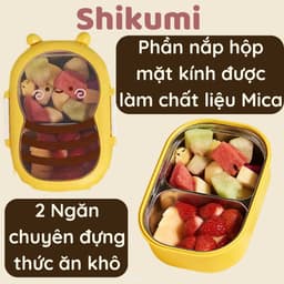 Hộp cơm trưa văn phòng Little Bee 1000ml Hộp cơm con ong dễ thương Shikumi 8
