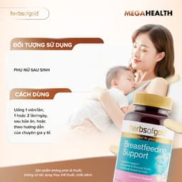Viên uống bảo vệ sức khoẻ Herbs of Gold Breastfeeding Support 60 Viên 3