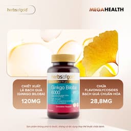 Viên Uống Ginkgo Biloba 6000 Herbs of Gold – Hỗ Trợ Tuần Hoàn Máu Não, Tăng Cường Tập Trung, Giảm Mệt Mỏi – Hộp 60 Viên 5