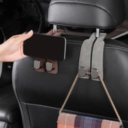 Móc treo đồ ô tô chất liệu da nhỏ gọn tiện lợi lắp đặt dễ dàng trên ghế xe ô tô 1