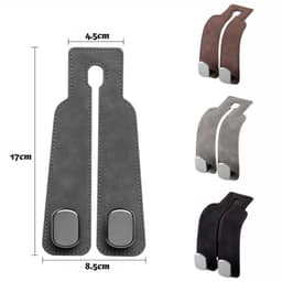 Móc treo đồ ô tô chất liệu da nhỏ gọn tiện lợi lắp đặt dễ dàng trên ghế xe ô tô 9