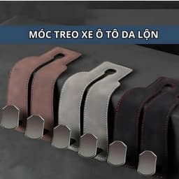 Móc treo đồ ô tô chất liệu da nhỏ gọn tiện lợi lắp đặt dễ dàng trên ghế xe ô tô 8
