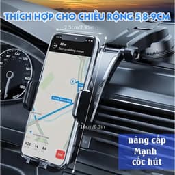 Giá đỡ điện thoại A29, giá đỡ điện thoại trên ô tô dán taplo xoay 360 độ không che tầm nhìn 1