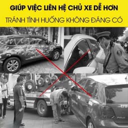 Bảng số điện thoại trên ô tô YUMCHO, bảng ghi số đIện thoại gắn taplo để lại số khi đỗ xe chất liệu cao cấp 6