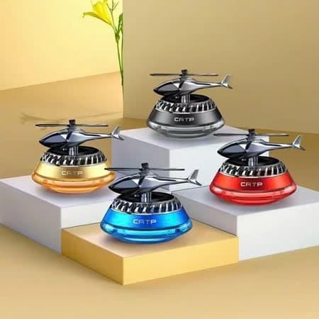 Nước hoa ô tô cao cấp CATP mô hình máy bay trực thăng chạy năng lượng mặt trời để taplo xe hơi