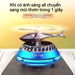 Nước hoa ô tô cao cấp CATP mô hình máy bay trực thăng chạy năng lượng mặt trời để taplo xe hơi 4