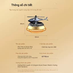Nước hoa ô tô cao cấp CATP mô hình máy bay trực thăng chạy năng lượng mặt trời để taplo xe hơi 9