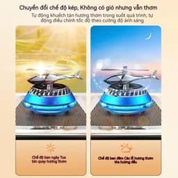 Nước hoa ô tô cao cấp CATP mô hình máy bay trực thăng chạy năng lượng mặt trời để taplo xe hơi 6