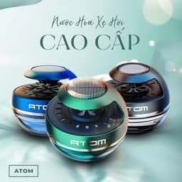 Nước hoa ô tô cao cấp ATOM chạy năng lượng mặt trời xoay quạt tỏa hương 1