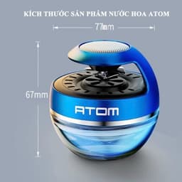 Nước hoa ô tô cao cấp ATOM chạy năng lượng mặt trời xoay quạt tỏa hương 4