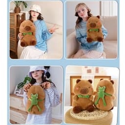 Gấu Bông Chuột Capybara Đeo Ếch - Thú Nhồi Bông Chuột Lang Nước Capybara Bộ Trưởng Bộ Ngoại Giao nhà miu gấu xinh 2