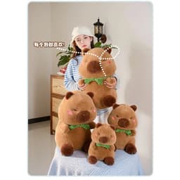 Gấu Bông Chuột Capybara Đeo Ếch - Thú Nhồi Bông Chuột Lang Nước Capybara Bộ Trưởng Bộ Ngoại Giao nhà miu gấu xinh 5