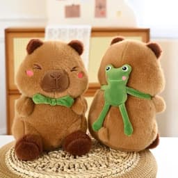 Gấu Bông Chuột Capybara Đeo Ếch - Thú Nhồi Bông Chuột Lang Nước Capybara Bộ Trưởng Bộ Ngoại Giao nhà miu gấu xinh 6