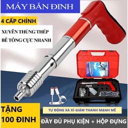 Máy Bắn Đinh Hạt Nổ Cao Cấp Giảm Thanh, Mẫu Mới Nhất 2025 Bắn Đinh Bê Tông (Tặng Kèm 100 Đinh) 7