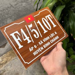 Biển số nhà in theo yêu cầu - Chất liệu MICA, FORMEX - Nhiều kích thước, Tặng keo dán 6