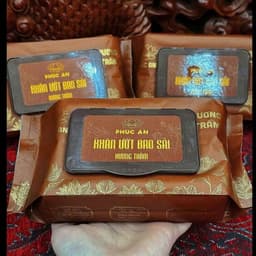 Thùng 10 Gói Khăn Ướt Lau Ban Thờ Phúc An,Khăn Ướt Bao Sái Hương Vị Trầm Tự Nhiên 3
