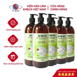 [CHÍNH HÃNG- LỌ 1000ML ] Nước rửa chén bát hữu cơ Bồ Hòn Bio Nano - Sạch dầu mỡ, tinh dầu khử mùi- Sản Phẩm Viện Hàn L 2