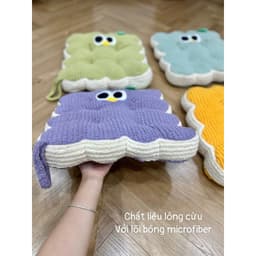 Đệm ngồi mùa đông 50*50cm, bông giặt máy siêu bền, họa tiết xinh yêu 4