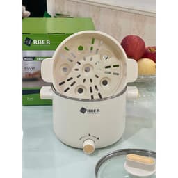 Nồi lẩu mini kèm xửng hấp Arber DN06 Nồi điện đa năng dung tích 1L5 bảo hành 12 tháng 4