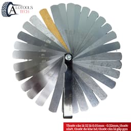 Thước căn lá 32 lá 0.01mm - 0.32mm, thước nhét, thước đo khe hở, thước căn lá gấp gọn chỉnh cò 1