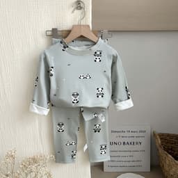 Bộ Thu Đông Dài Tay Cho Bé Trai Bé Gái Chất Cotton Nỉ Mềm Mại Cho Bé,Quần Áo Trẻ Em Thu Đông QCCC Từ 7-22kg 2