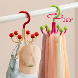 Móc treo xoay 360° tiết kiệm không gian - Móc 6 nhánh HOA BI tiện dụng 8