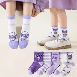 Set 5 đôi tất thu đông cao cổ dành cho bé trai, bé gái 2 tới 12 tuổi 7