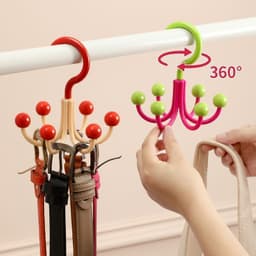 Combo 2 Móc Treo Quần Áo 6 Nhánh Bi Xoay 360 Độ, Móc Treo Đa Năng Tiết Kiệm Diện Tích 2