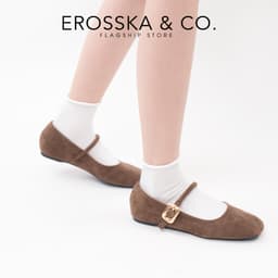 [Erosska] - Giày mary jane da lộn thanh lịch tôn dáng vintage nữ tính kiểu cổ điển êm chân - EL082 4