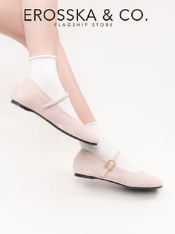 [Erosska] - Giày mary jane da lộn thanh lịch tôn dáng vintage nữ tính kiểu cổ điển êm chân - EL082 13