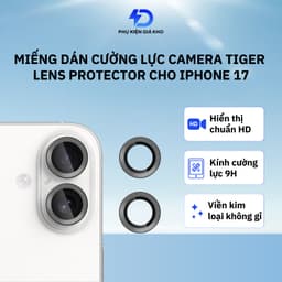 Miếng dán cường lực bảo vệ camera Tiger lens protector chống xước hiển thị Full HD iPhone 17 1