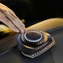 Nước hoa xe ô tô AROMA THERAPY kèm bảng số điện thoại khuếch tán hương thơm chạy năng lượng mặt trời 6