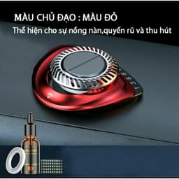 Nước hoa xe ô tô AROMA THERAPY kèm bảng số điện thoại khuếch tán hương thơm chạy năng lượng mặt trời 4