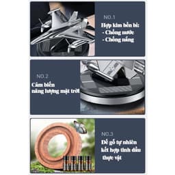 Nước hoa xe ô tô máy bay phản lực sử dụng năng lượng mặt trời khuếch tán hương thơm khử mùi trên xe hơi 9