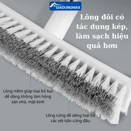 Cây Chà Sàn Nhà Tắm 2in1 Gạt Nước C1 - Chổi Cọ Sàn Cán Dài 120cm, Bàn Cọ Rộng 22cm C1 5