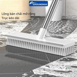 Cây Chà Sàn Nhà Tắm 2in1 Gạt Nước C1 - Chổi Cọ Sàn Cán Dài 120cm, Bàn Cọ Rộng 22cm C1 6