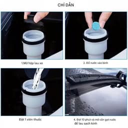 Combo 10 viên sủi rửa kính xe ô tô siêu sạch 9