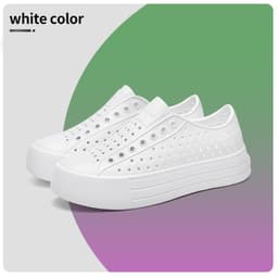 Giày lười nhựa unisex siêu nhẹ, chống nước, thoáng khí, đế cao 4cm – size 35-43 .LC8 1