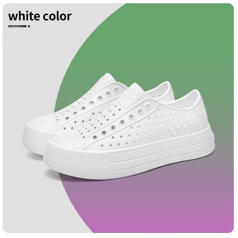 Giày lười nhựa unisex siêu nhẹ, chống nước, thoáng khí, đế cao 4cm – size 35-43 .LC8