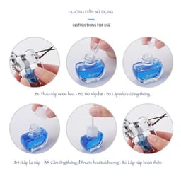 Nước hoa kẹp cửa gió điều hòa ô tô CATIANPAI thiết kế cánh quạt xoay khử mùi xe hơi hiệu quả 9